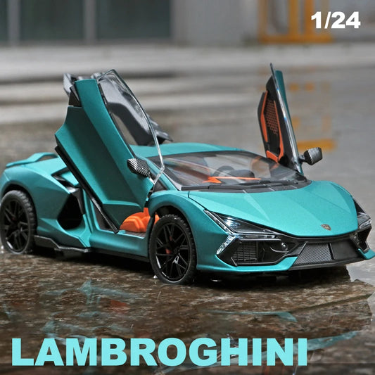 Xe mô hình hợp kim Lambos Revuelto Supercar tỷ lệ 1:24 mới có đồ chơi xe hơi bằng kim loại đúc có âm thanh và ánh sáng