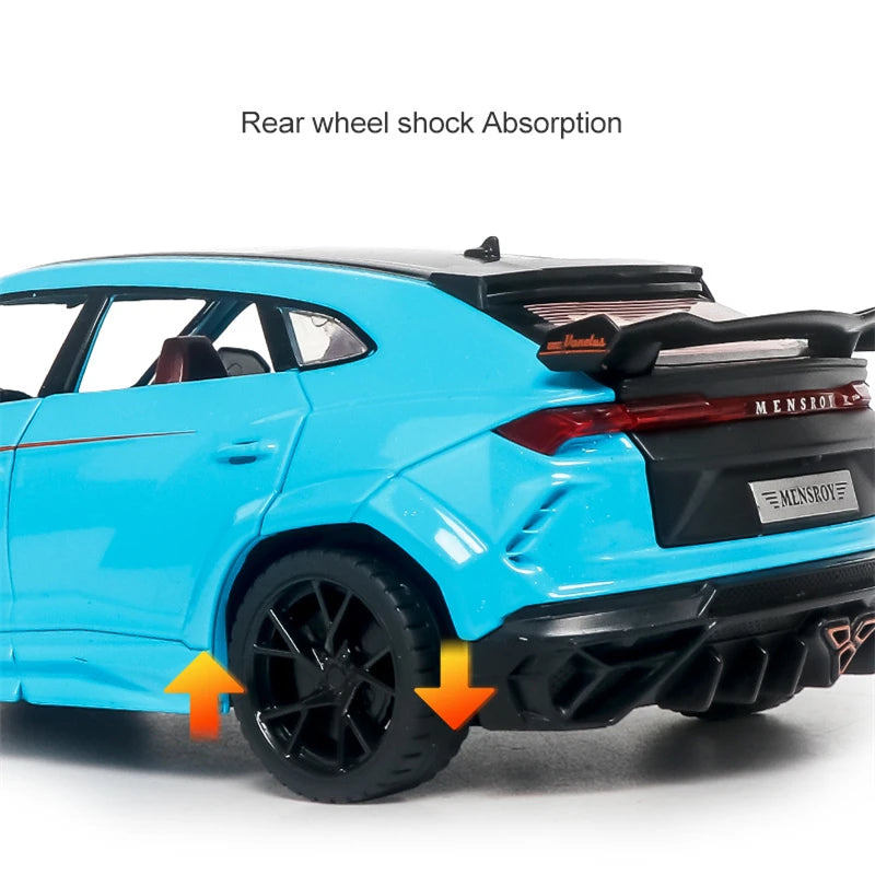 URUS SUV alloy sports car model modified metal off-road vehicle model simulation sound and light