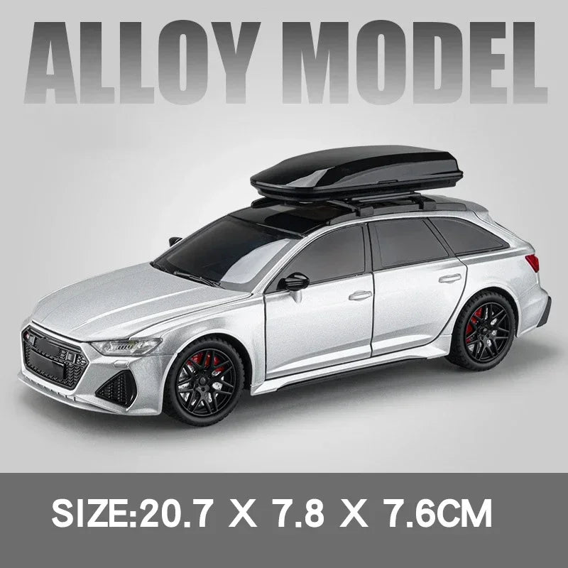 Audi RS6 Station Wagon Diecast Metal Alloy Model Car Toy Car Collection Simulation Sound & Light