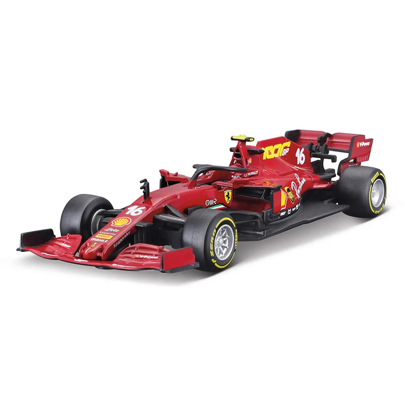 Bburago 1:43 Ferrari 2021 SF21 #55 Carlos Sain #16 Xe Công Thức F1 Xe Đúc Tĩnh Đồ Chơi Xe Đua Mô Hình Sưu Tầm