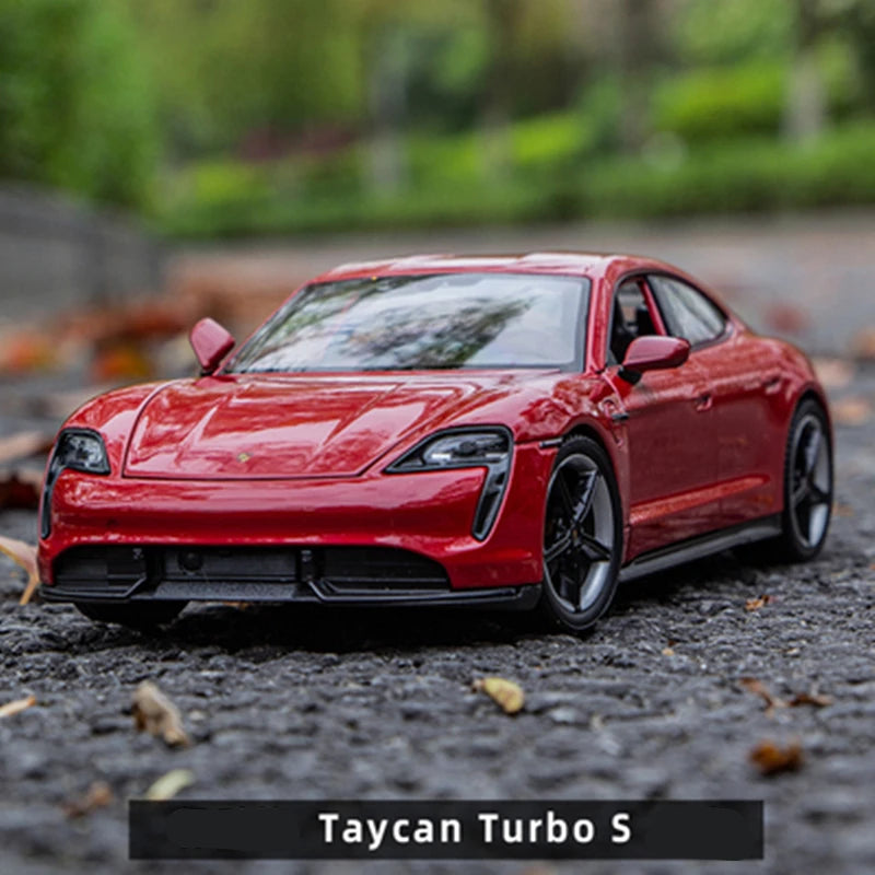 Welly 1:24 Porsche Taycan Turbo S Diecasts Alloy Sports Car Model Metal New Energy Vehicle Simulation Car Model