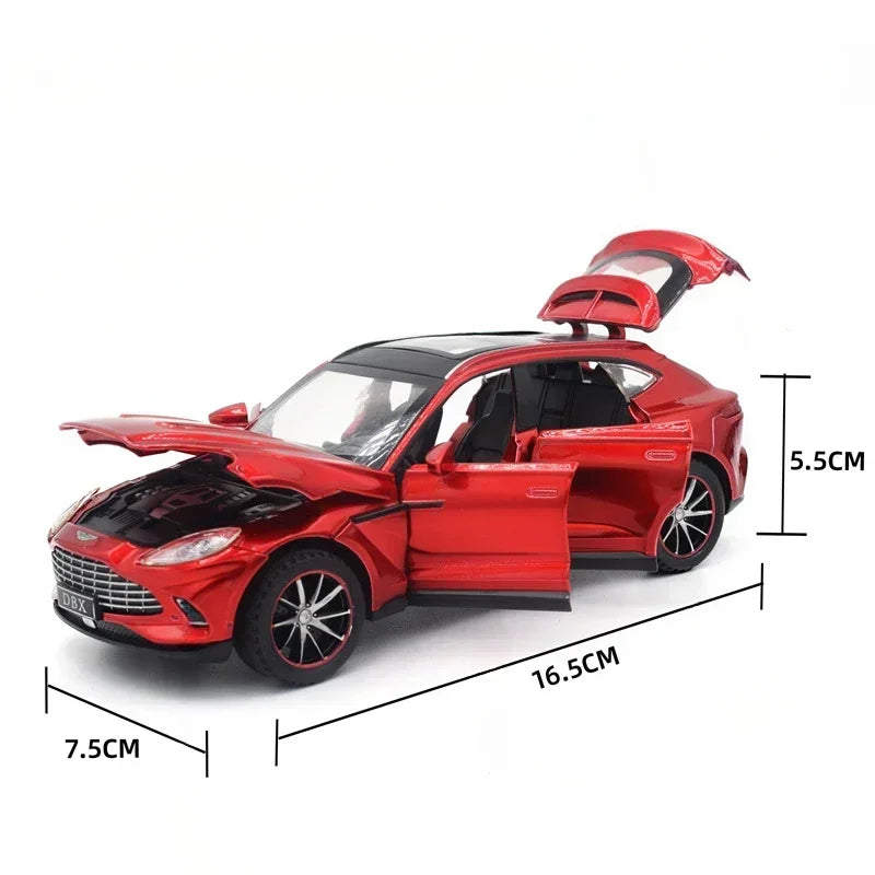 Mô hình xe hơi đúc tỉ lệ 1/32 Aston Martin DBX có âm thanh và ánh sáng, đồ chơi xe hơi thu nhỏ cho trẻ em và bé trai, quà tặng sinh nhật