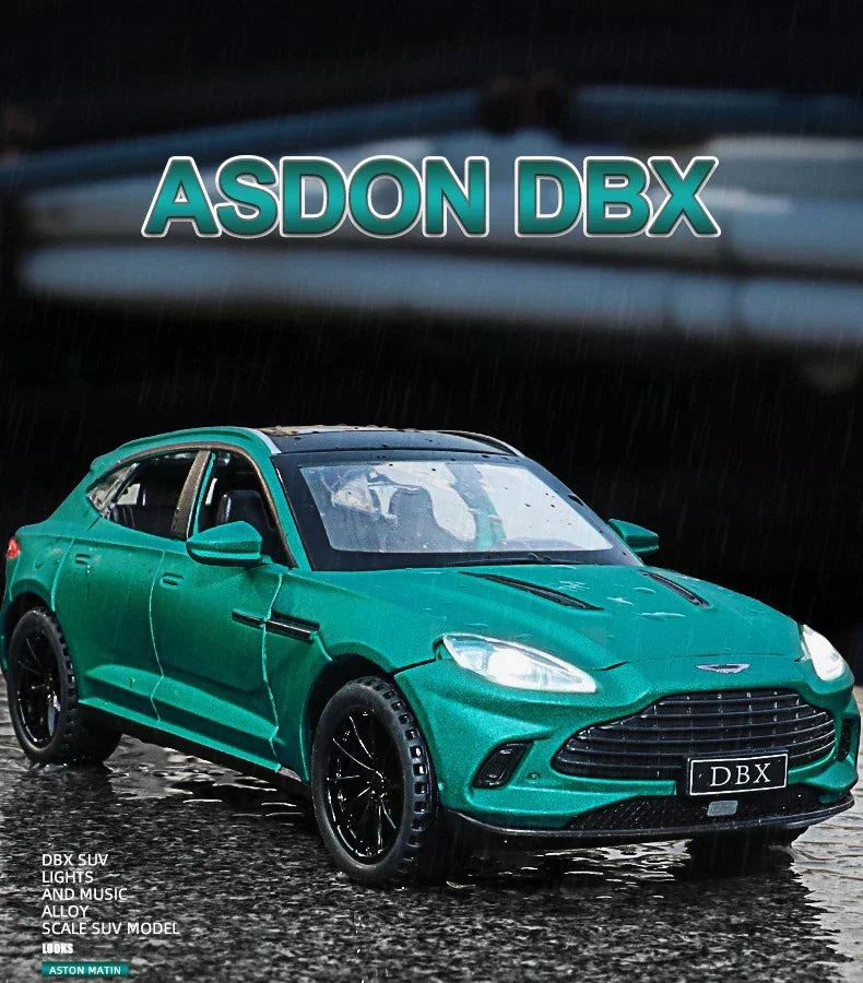 Mô hình xe hơi đúc tỉ lệ 1/32 Aston Martin DBX có âm thanh và ánh sáng, đồ chơi xe hơi thu nhỏ cho trẻ em và bé trai, quà tặng sinh nhật