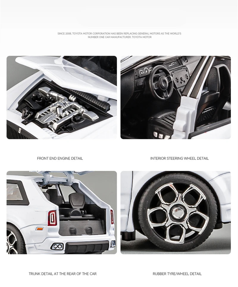 Rolls Royce Cullinan SUV hợp kim Luxy mô hình xe hơi Diecast kim loại đồ chơi xe hơi mô phỏng âm thanh và ánh sáng