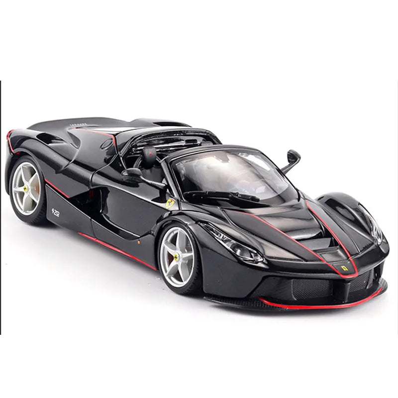 Bruago 1:24 Ferrari mui trần màu đen đúc kim loại hợp kim mô hình xe hơi bộ sưu tập tuyệt vời đồ trang trí tĩnh mô hình xe hơi đồ chơi quà tặng nam