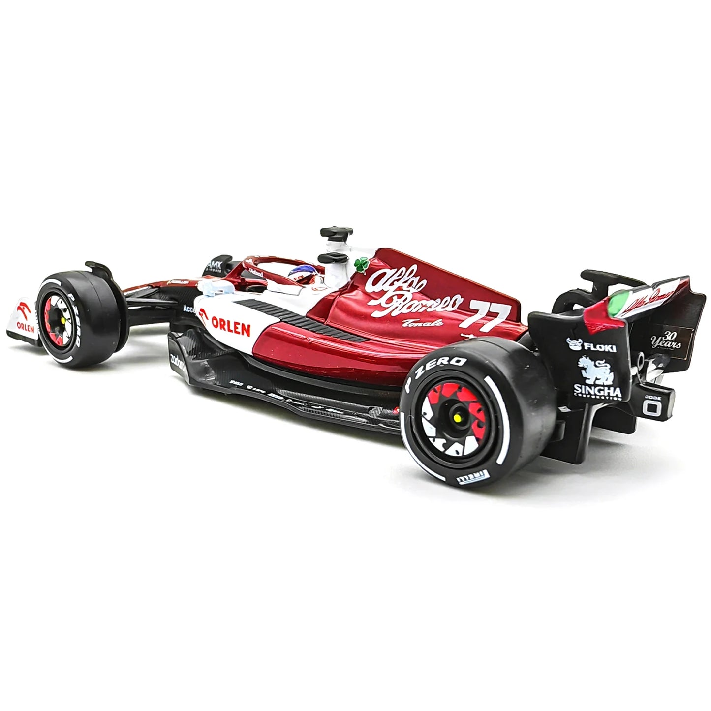 Bburago 1:43 2022 F1 Alfa Romeo Racing Team C42 #24 Guanyu Zhou #77 Valtteri Bottas Alloy Car Die Cast Car Bộ sưu tập đồ chơi mô hình xe hơi