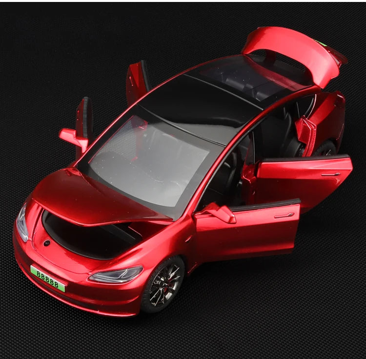 2024 NEW Model3 Model 3 Diecasts Alloy Car Model Toys Metal Die Cast Sound and Light