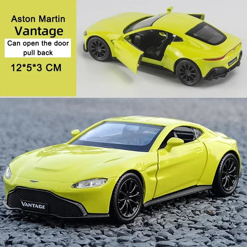 1:36 Aston Martin Vantage Christmas Toy Diecast Miniature Alloy Car Model Metal Vehicles Children Birthday Gift Adult F192