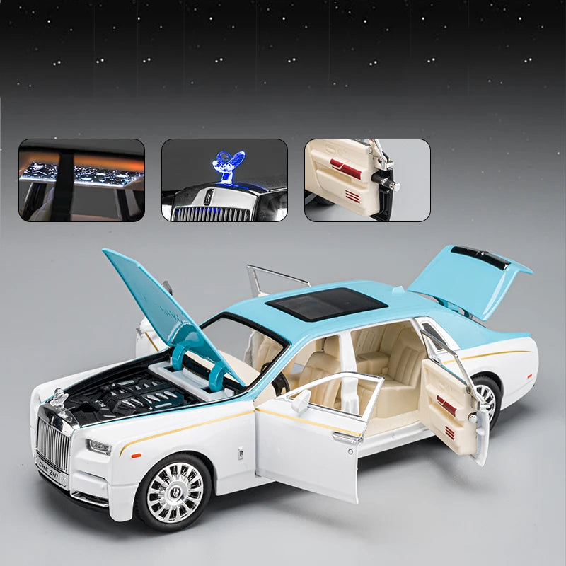 1:24 Rolls Royce Phantom Mansory Hợp kim Xe Diecasts &amp; Đồ chơi Xe Mô hình Xe Âm thanh và Ánh sáng Kéo lại Đồ chơi Xe hơi Quà tặng cho Trẻ em