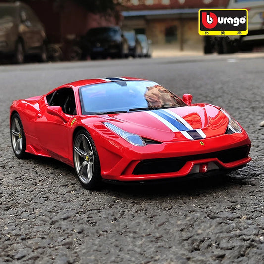 Bburago 1:24 Ferrari 488 PIsta Mô hình xe thể thao bằng hợp kim Diecast Metal Racing Car Vehicles Model High Simulation Children Toy Gift