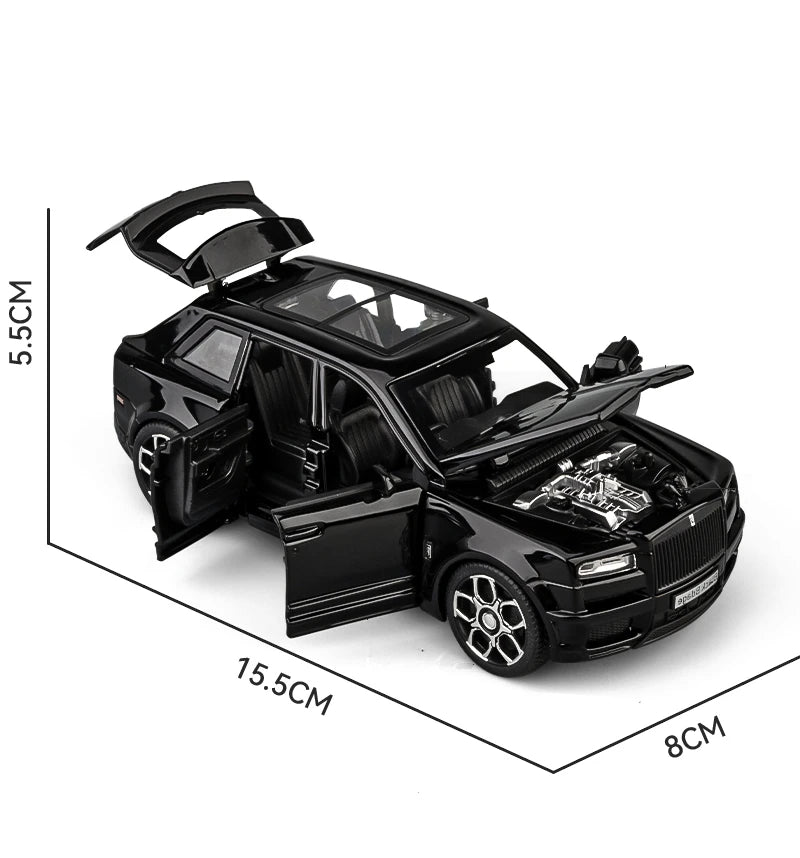 1:32 Rolls Royce Cullinan SUV Alloy Luxy Car Model Diecast Metal Toy Car Vehicles Model Simulation Sound and Light Children Gift