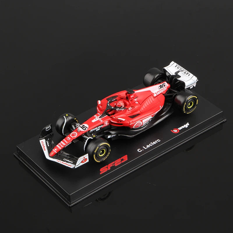 Bburago 1:43 Ferrari SF23 Xe hợp kim SF-23 Formula Racing Đồ chơi đúc Charles Leclerc 16# Carlos Sainz 55# Mô hình F1