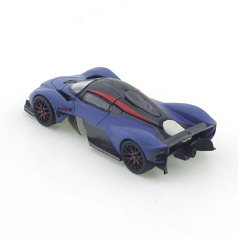 XCARTOYS POP RACE 1/64 ASTON MARTIN Valkyrie - Xe đua màu xanh Mô hình kim loại đúc khuôn