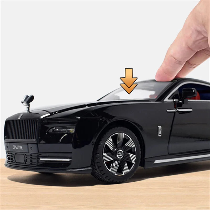 Rolls Royces Spectre Alloy Luxy New Energy Diecasts &amp; Đồ chơi Xe ô tô Mô hình xe ô tô bằng kim loại có thể sạc lại Đèn âm thanh