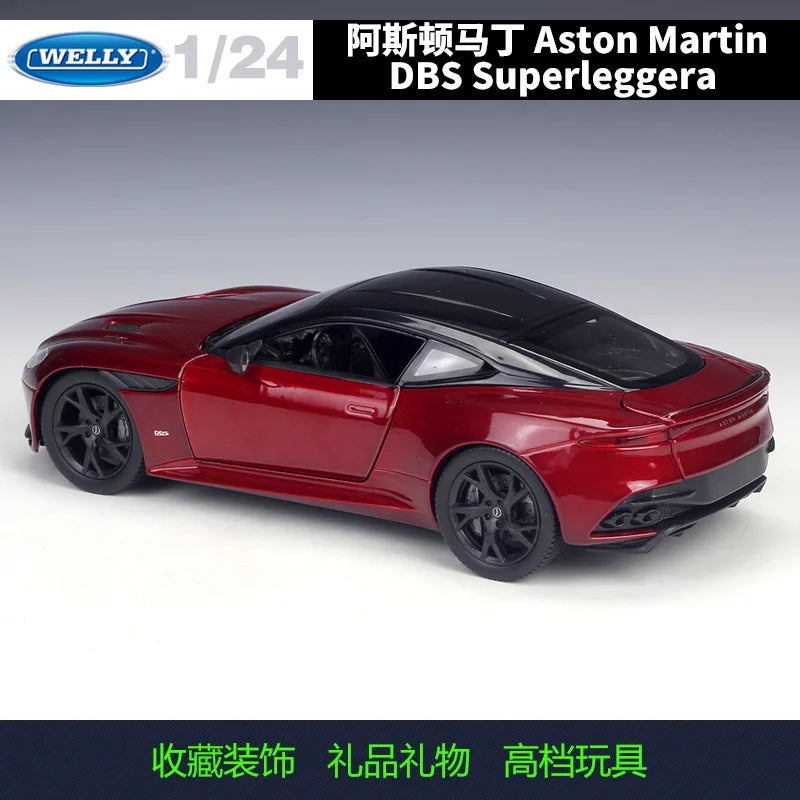 Welly 1:24 Aston Martin DBS Superleggera Alloy Car Model Diecasts & Toy Cars Gift Collection Non-Remote Control Type B156