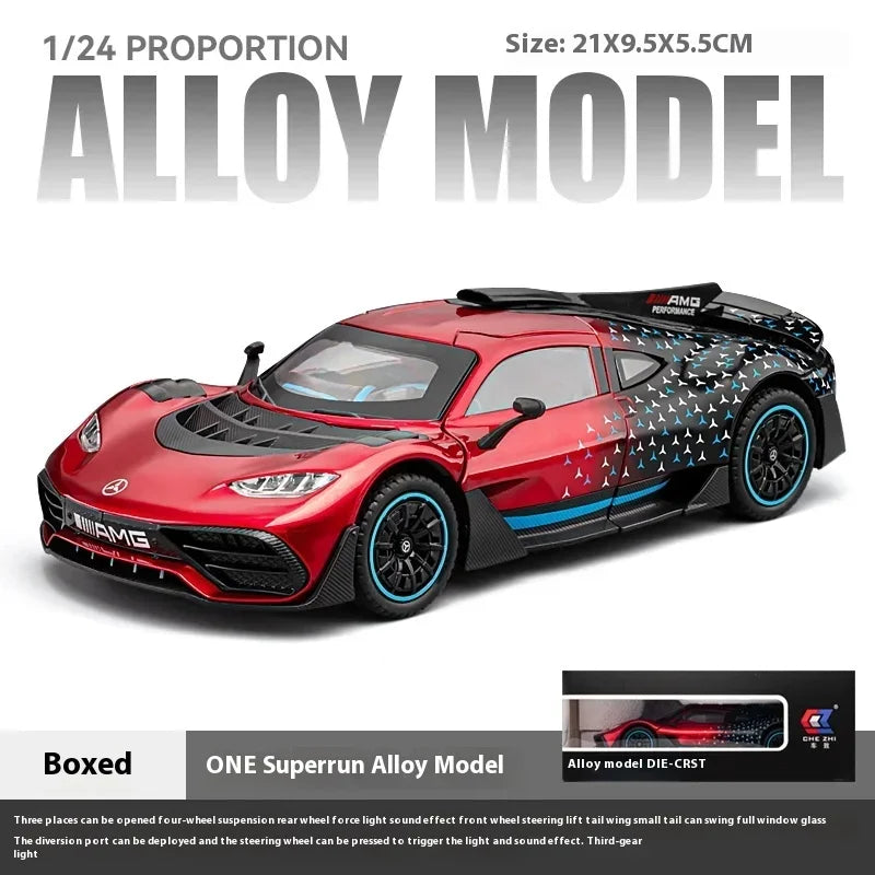 Mercedes Benz AMG ONE Racing Diecast Metal Alloy Car Model Sound & Light Collectible Hobby Decorative Gift