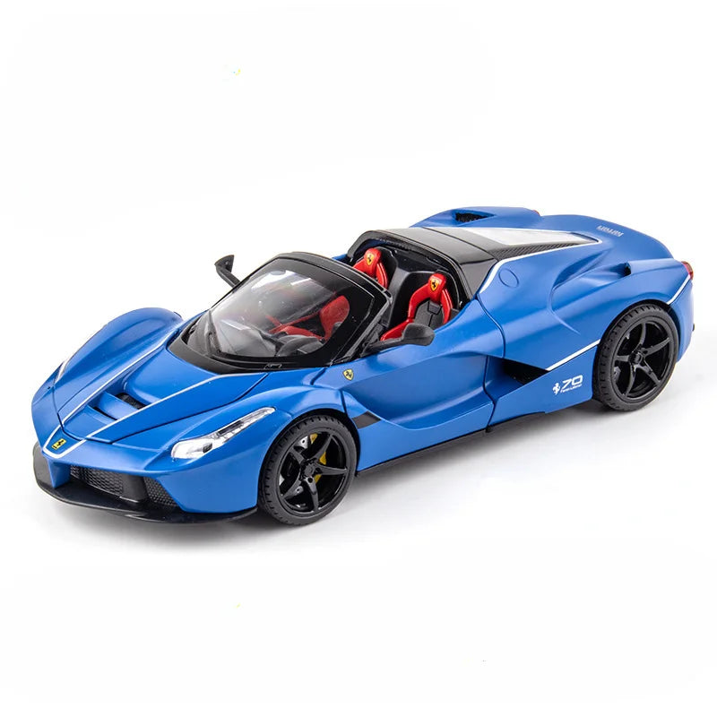 Đồ chơi mô hình xe đua hợp kim Ferrari Laferrari mui trần bằng kim loại Diecast mô phỏng xe hơi