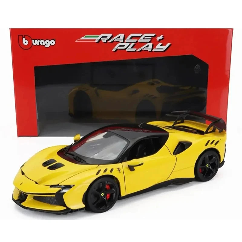 Bburago 1:18 Ferrari Sf90 Xx Stradale Bianco Diecast Alloy Toy Car Model Ferrari Sports Car Model