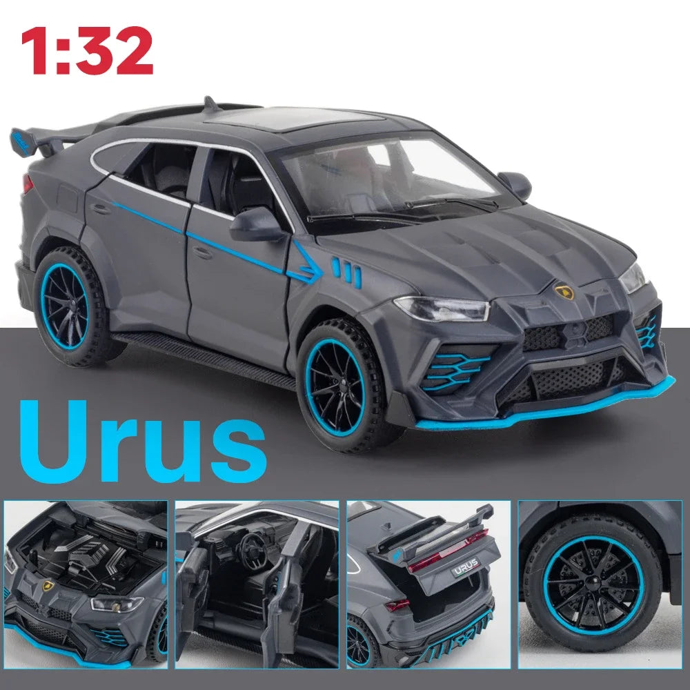 Mô hình xe thể thao Lamborghini URUS Diecast Metal Alloy Car Simulation Âm thanh Ánh sáng