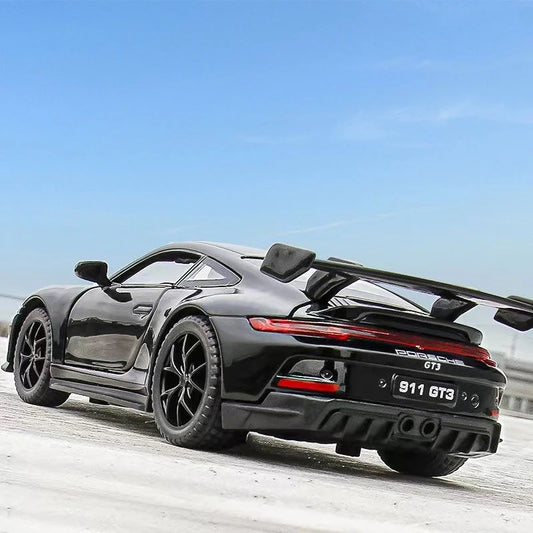 Mô hình xe hơi hợp kim Porsche 911 GT3 Supercar tỷ lệ 1:32 mới có đèn âm thanh kéo lùi Bộ sưu tập đồ chơi mô hình đúc khuôn trang trí