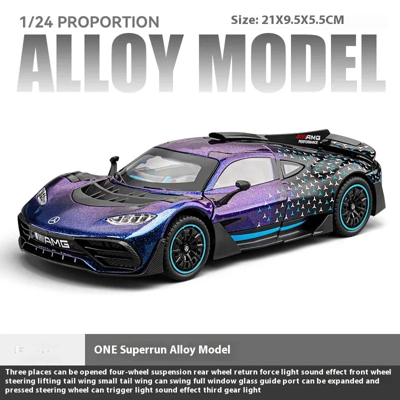 Mercedes Benz AMG ONE Racing Diecast Metal Alloy Car Model Sound & Light Collectible Hobby Decorative Gift