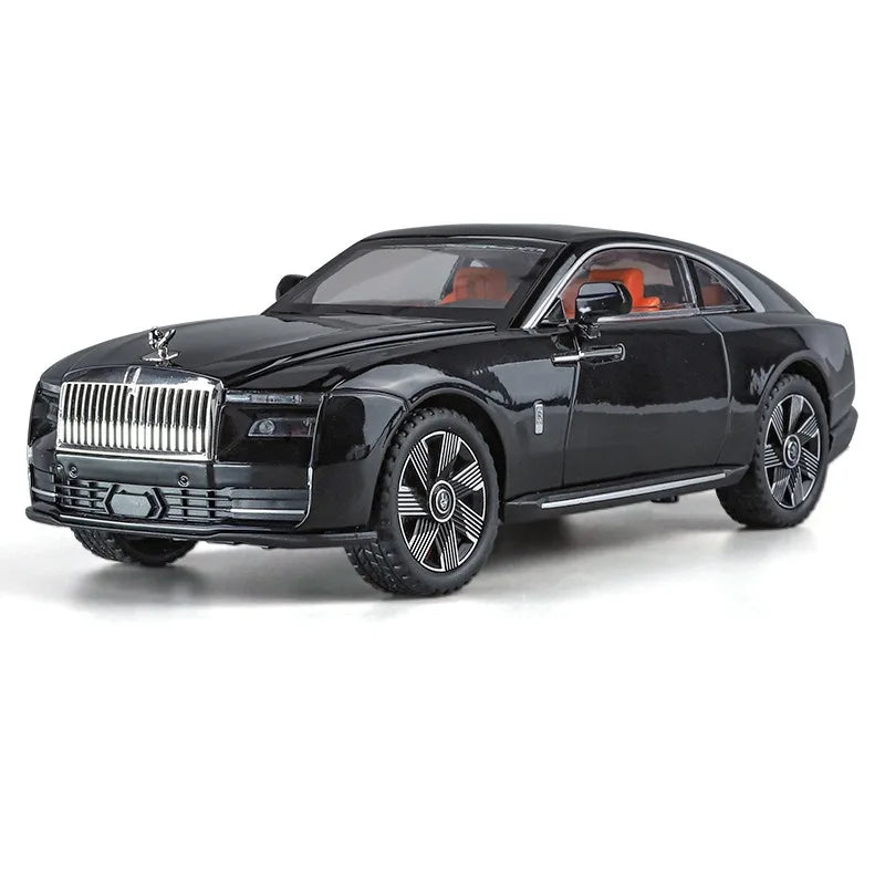 Simulation 1:24 Rolls Royce Spectre Super Car Alloy Model with Sound Light Collection Miniature Voiture Children Boy Toy Vehicle