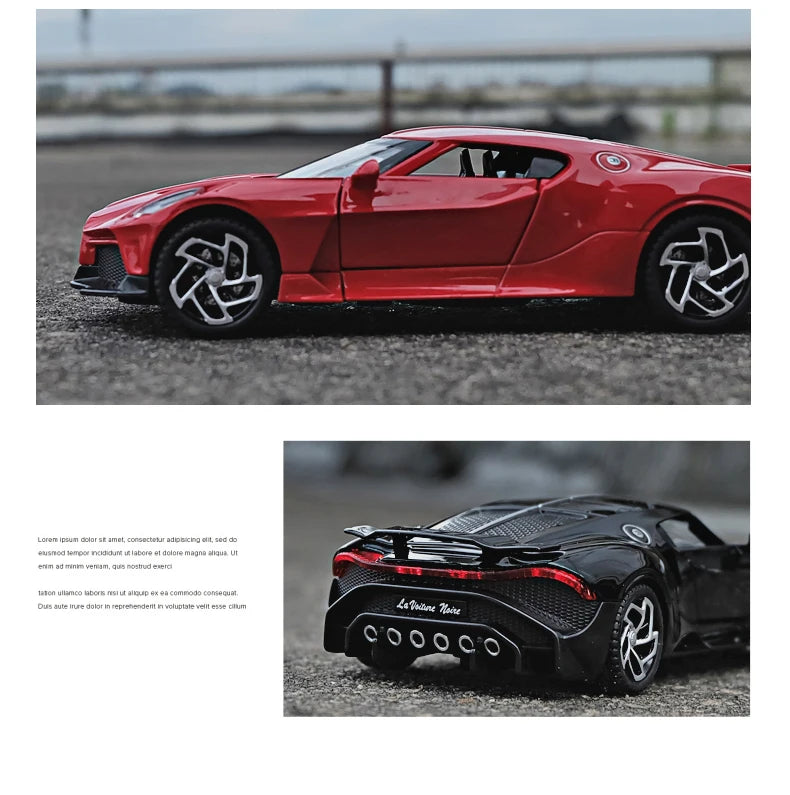 Bugatti La Voiture Noire Rồng Đen Siêu Xe Đồ Chơi Xe Hợp Kim Diecasts &amp; Toy Cars Xe mô hình