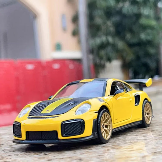 1:32 Porsche 911 GT2 RS Siêu xe Hợp kim Diecast Xe &amp; Đồ chơi Xe mô hình Âm thanh &amp; Ánh sáng