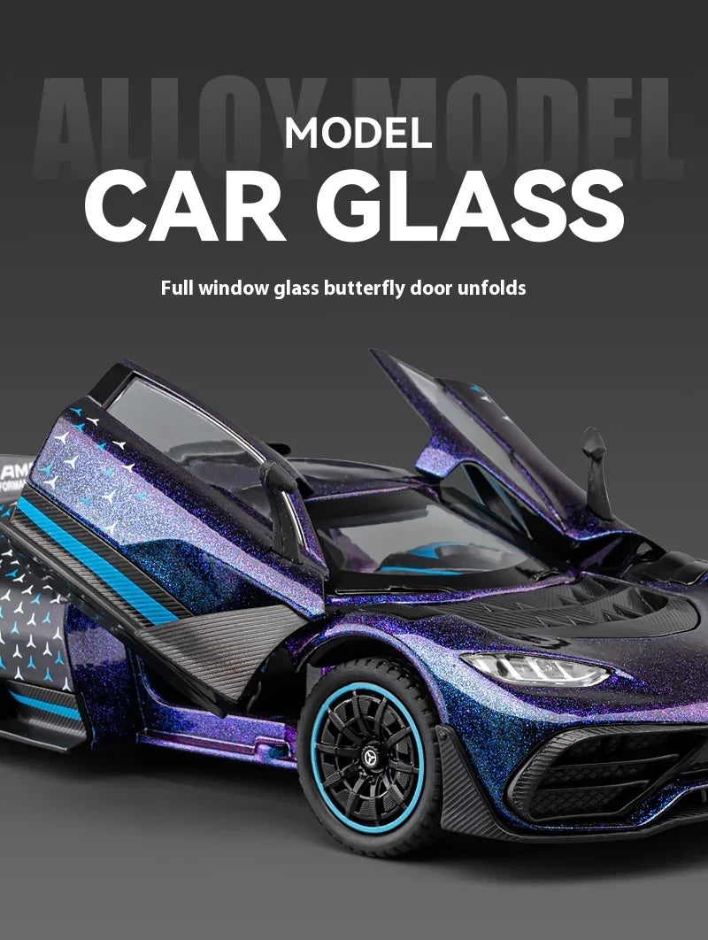 Mercedes Benz AMG ONE Racing Diecast Metal Alloy Car Model Sound & Light Collectible Hobby Decorative Gift