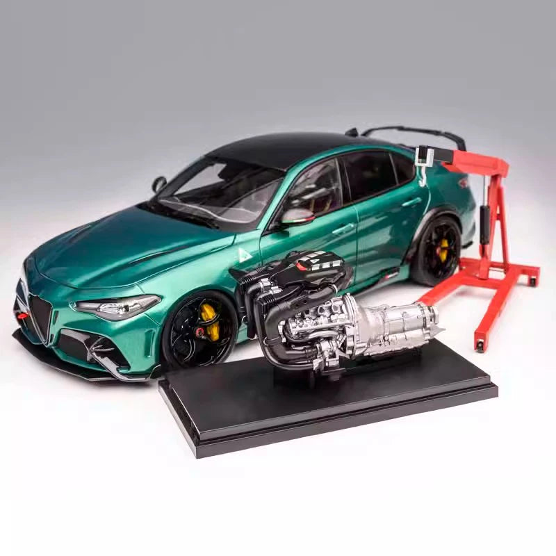 Mô hình xe ô tô hợp kim hoàn toàn mở MOTORHELIX Alfa Romeo Giulia GTAm tỷ lệ 1/18