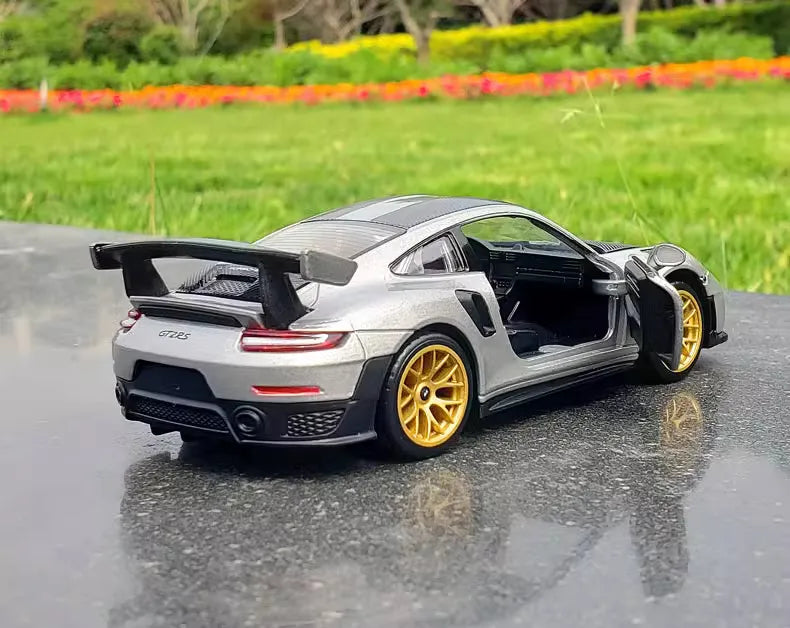 1:32 Porsche 911 GT2 RS Siêu xe Hợp kim Diecast Xe &amp; Đồ chơi Xe mô hình Âm thanh &amp; Ánh sáng