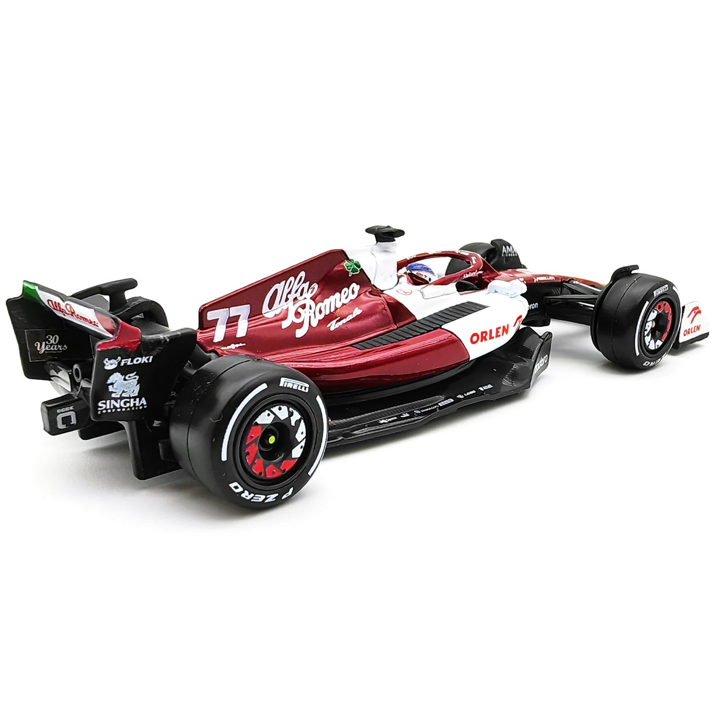 Bburago 1:43 2022 F1 Alfa Romeo Racing Team C42 #24 Guanyu Zhou #77 Valtteri Bottas Alloy Car Die Cast Car Bộ sưu tập đồ chơi mô hình xe hơi