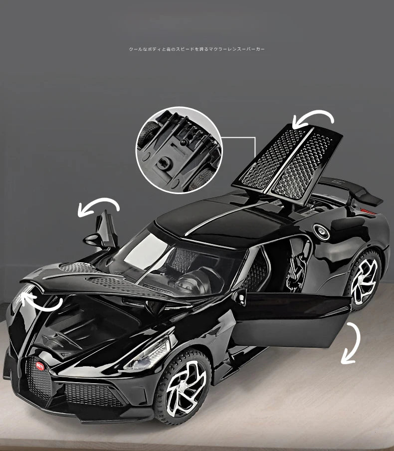 Bugatti La Voiture Noire Rồng Đen Siêu Xe Đồ Chơi Xe Hợp Kim Diecasts &amp; Toy Cars Xe mô hình