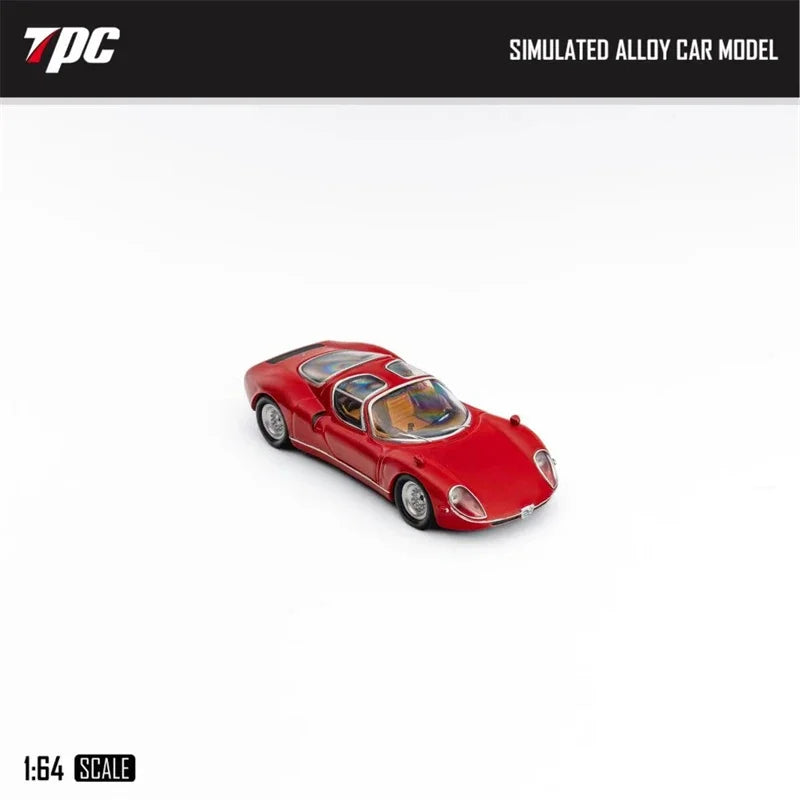 (Đặt hàng trước) Xe mô hình đúc TPC 1:64 Alfa Romeo Tipo 33 Stradale màu đỏ