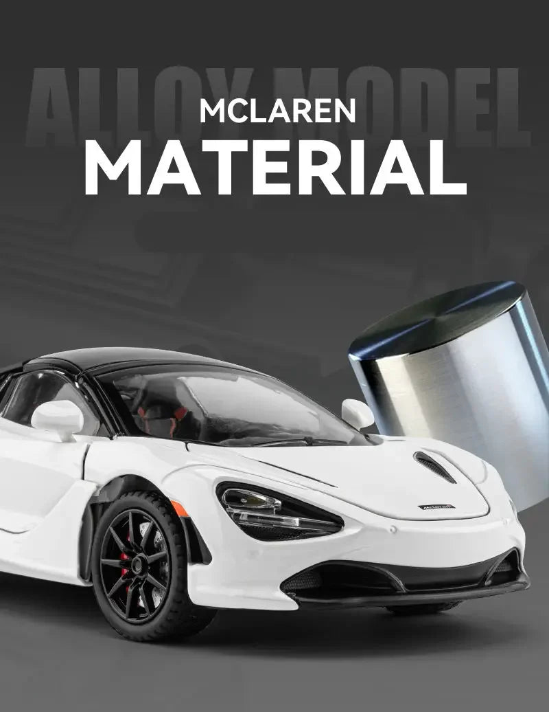 Mô hình xe đua hợp kim đúc McLaren 720S Mô hình xe thể thao bằng kim loại Mô phỏng âm thanh và ánh sáng