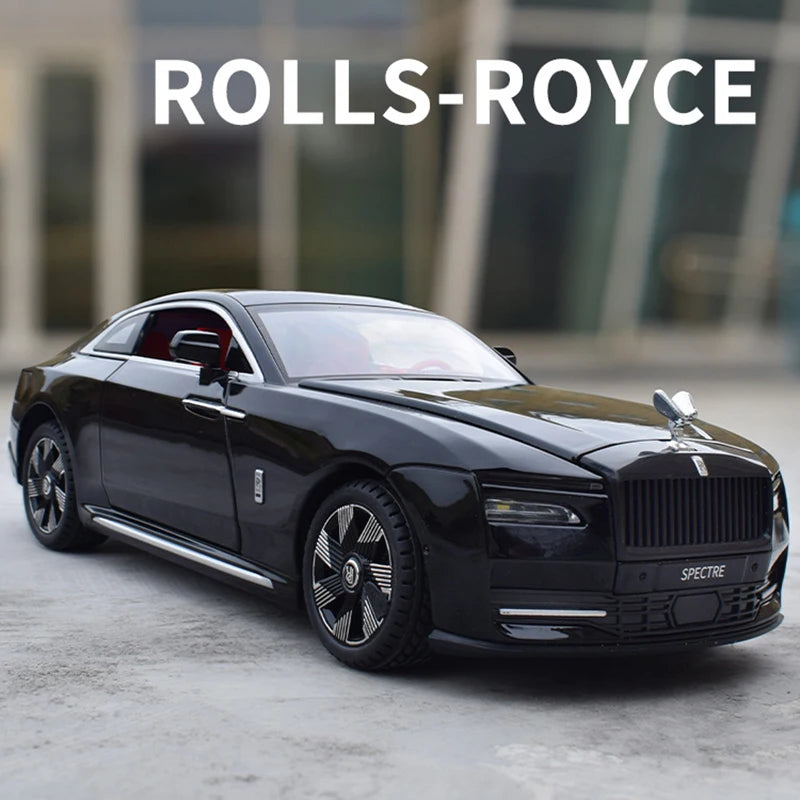 1:24 Rolls-Royce Spectre Hợp kim Đúc Đồ chơi Mô hình Xe hơi Âm thanh và Ánh sáng Kéo lại Đồ chơi Trẻ em Quà tặng Sinh nhật