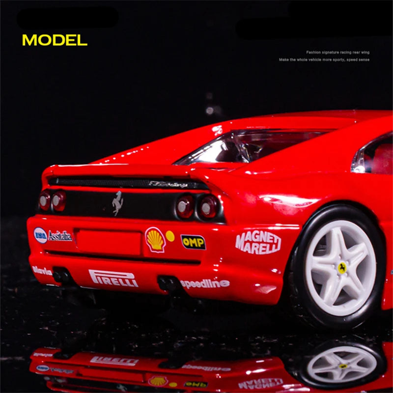 Bburago 1:24 Ferrari F355 Challenge Mô hình xe thể thao bằng hợp kim Diecast Kim loại Đồ chơi mô hình xe đua mô phỏng cao Đồ chơi trẻ em Quà tặng