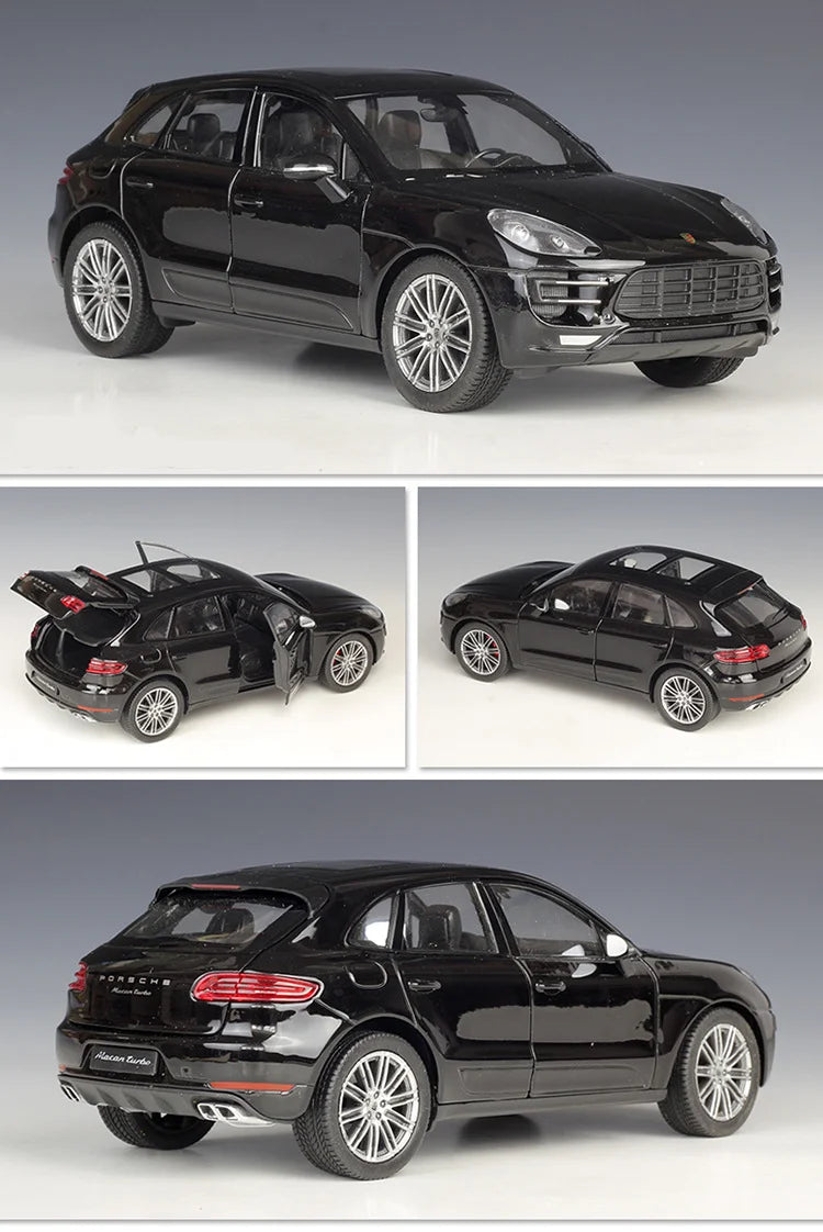 WELLY 1:24 Porsche Macan Turbo SUV Alloy Diecast Car Model Metal Car Model High Simulation