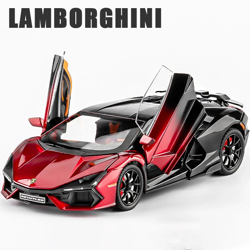 Lamborghini Revuelto Super Cars Alloy Cars Diecasts & Toy Cars Model Cars Metal Toy Cars Sound & Light Collection