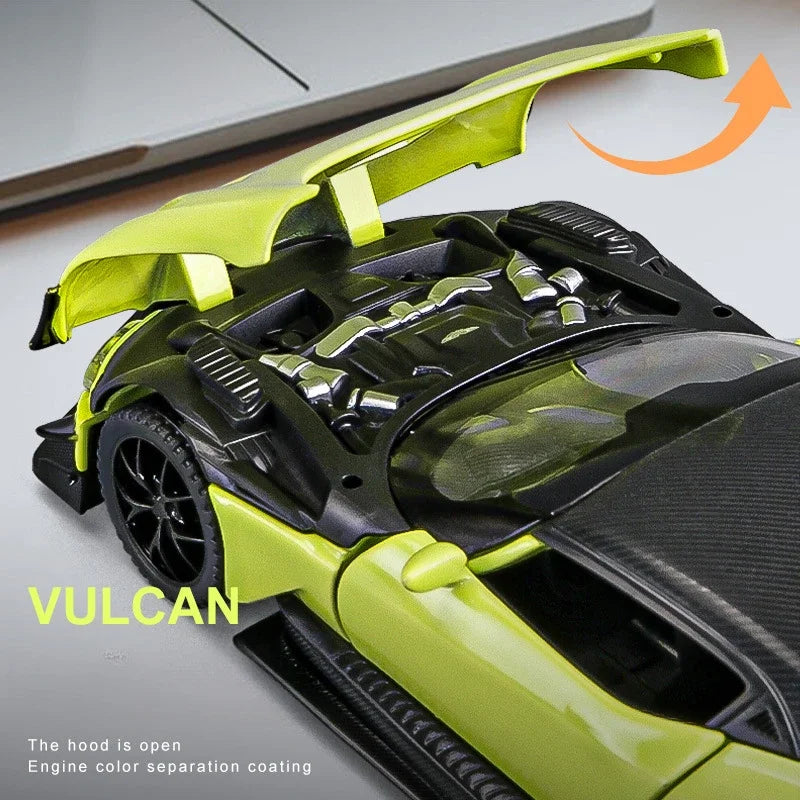 Diecast 1:32 Aston Martin Vulcan Mô hình xe hơi hợp kim mô phỏng Quà tặng có đèn âm thanh Voiture Miniature