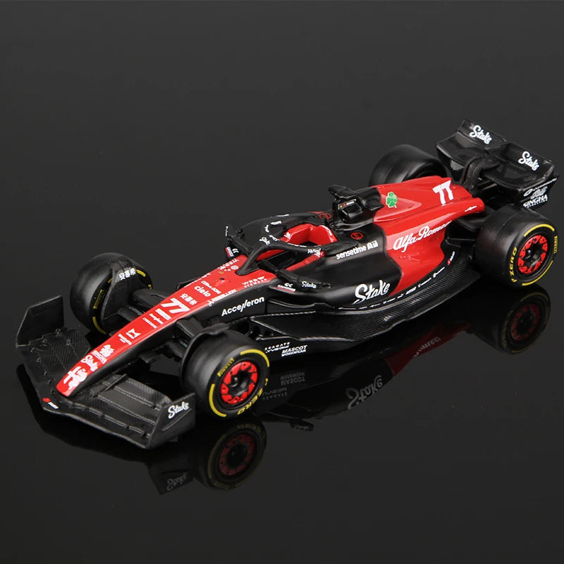 Bburago 1:43 2023 F1 Model RB19 W14 SF23 C43 A523 AMR23 Đồ chơi xe đua hợp kim Red Bull Mercedes Alfa Romeo Apline