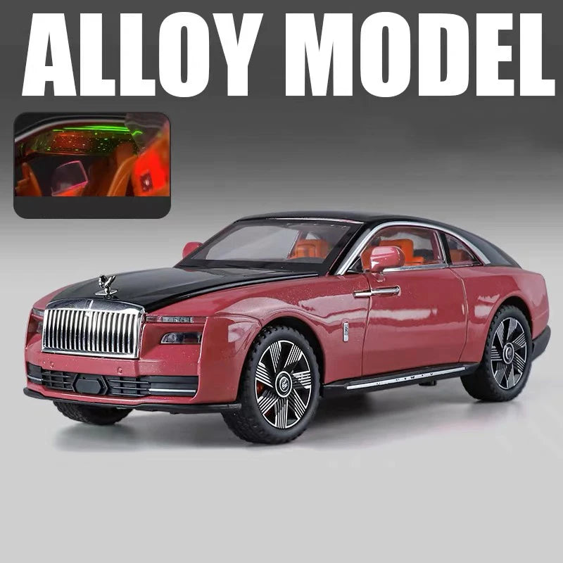 Xe ô tô đồ chơi Rolls Royce Spectre hợp kim đúc tỉ lệ 1/24 có âm thanh và ánh sáng, đồ chơi trẻ em, quà tặng sinh nhật