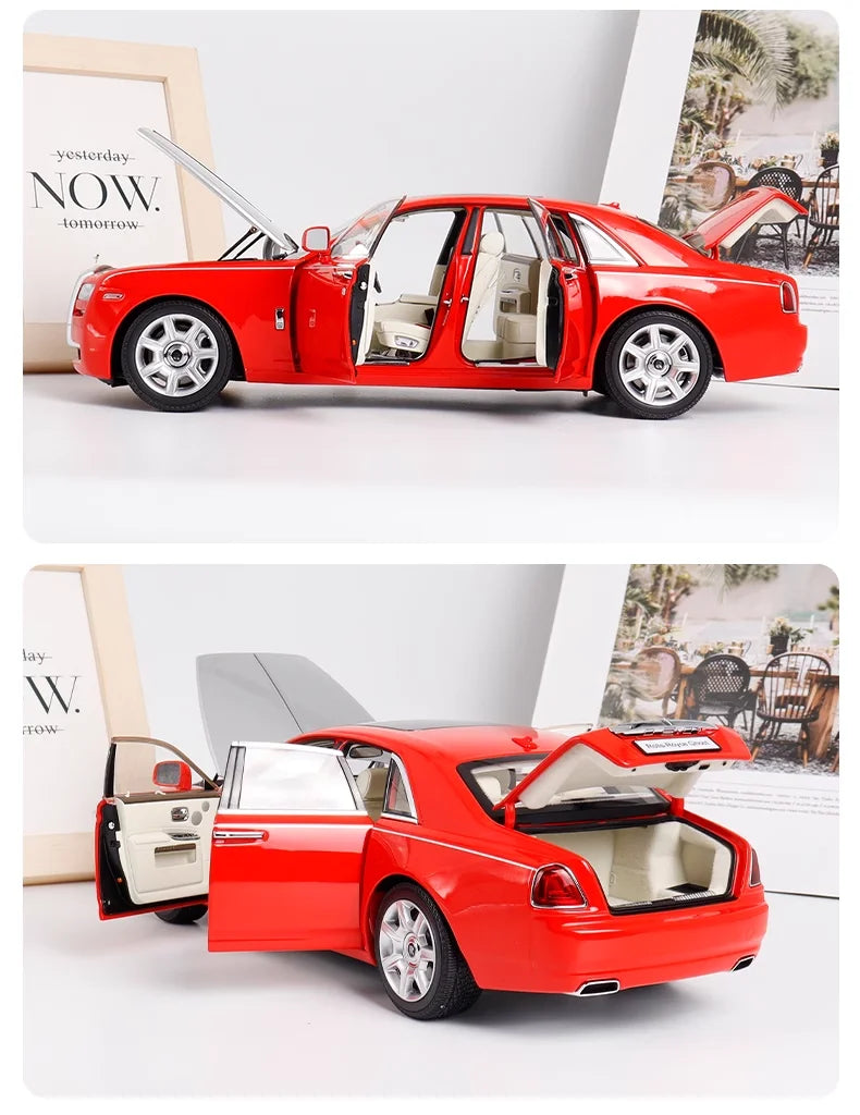 Mô hình xe mô phỏng Rolls-Royce Ghost 1:18 bằng hợp kim, mô hình xe mô phỏng thu nhỏ, đồ trang trí cho người lớn, đồ chơi cho bé trai, quà tặng cho trẻ em