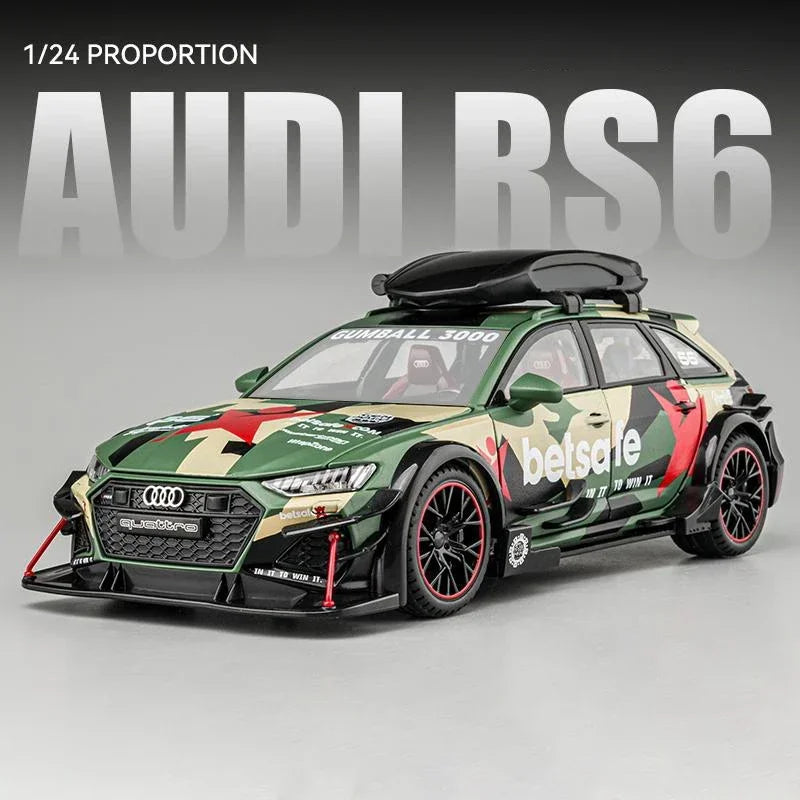 Audi RS6 Station Wagon Diecast Metal Alloy Model Car Toy Car Collection Simulation Sound & Light