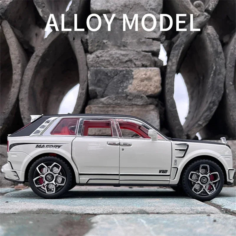 1:24 Rolls Royce SUV Cullinan Masory Alloy Luxy Car Model Diecasts Metal Toy Car Model Simulation Sound and Light Children Gift